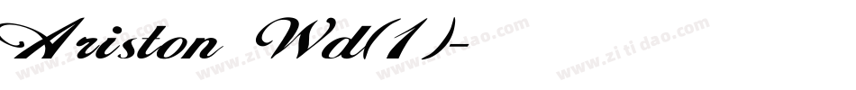 Ariston Wd(1)字体转换